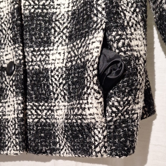 Vintage Checkered Pea Coat, East 5th brand, Sz 16, NWOT - Picture 7 of 13